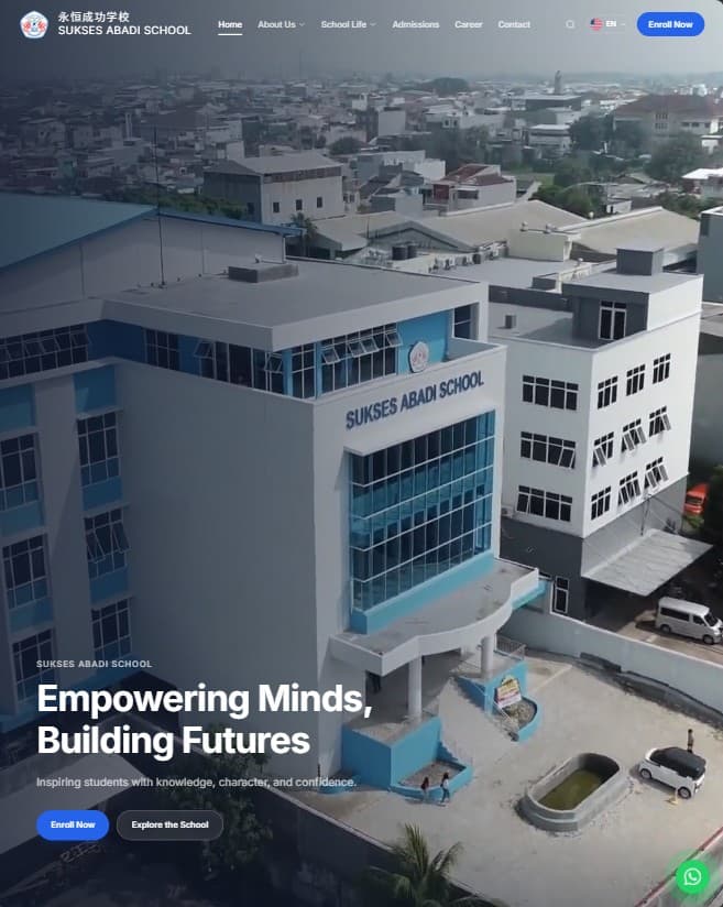 Sukses Abadi School, Web Design
